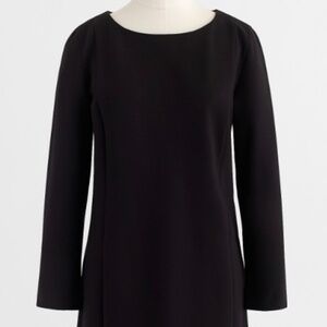J Crew Black Long Sleeve Ponte Dress Sz 12